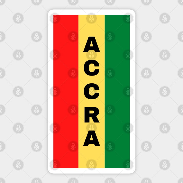 Accra City in Ghana Flag Colors Vertical Sticker by aybe7elf